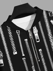 Zip Style 3D Printed Winter Zipper Jacket. MWJ-406 Zip Style 3D Printed Winter Zipper Jacket. MWJ-406