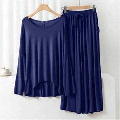 Plazo-Style 2-Pcs Lounge And Night Wear Suit. WLW-08 Plazo-Style 2-Pcs Lounge And Night Wear Suit. WLW-08