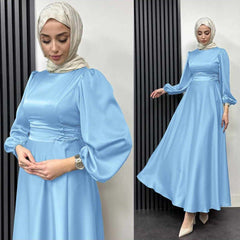 Turkish Satin Heavy-Flair Long-Length Maxi. Turkish Satin Heavy-Flair Long-Length Maxi.