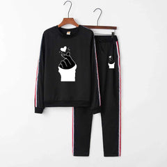 Multi-Stripe Style Winter 2-Pcs Tracksuit For Her. Multi-Stripe Style Winter 2-Pcs Tracksuit For Her.