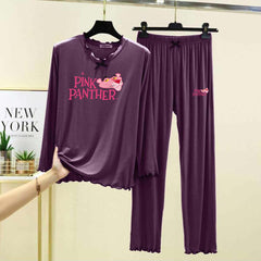 Tie Piko-Style Big-Printed 2-Pcs Lounge And Night Wear Suit. WLW-16 Tie Piko-Style Big-Printed 2-Pcs Lounge And Night Wear Suit. WLW-16