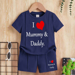 I Love D+M Kids Pintex Style 2-Pcs Summer Suit. (HTS+SH) I Love D+M Kids Pintex Style 2-Pcs Summer Suit. (HTS+SH)