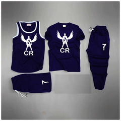 Blue Cr-7 Wing's Printed Bundle Of 4 Dry-Fit Complete Summer Deal. Blue Cr-7 Wing's Printed Bundle Of 4 Dry-Fit Complete Summer Deal.