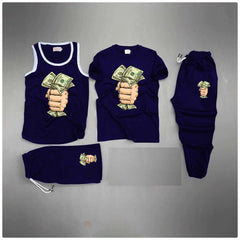 Blue Dollar Capture Printed Bundle Of 4 Dry-Fit Complete Summer Deal. Blue Dollar Capture Printed Bundle Of 4 Dry-Fit Complete Summer Deal.