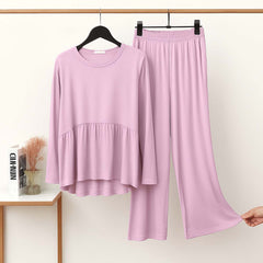 Peplum-Style 2-Pcs Lounge And Night Wear Suit. WLW-11 Peplum-Style 2-Pcs Lounge And Night Wear Suit. WLW-11