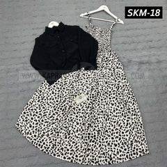 Short Koti & Printed Smoky Maxi Style Western 2-Pcs Stiched Suit. SKM-18 Short Koti & Printed Smoky Maxi Style Western 2-Pcs Stiched Suit. SKM-18