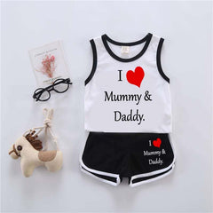 I Love D+M Kids Sando Style 2-Pcs Summer Suit. (SD+SH) I Love D+M Kids Sando Style 2-Pcs Summer Suit. (SD+SH)
