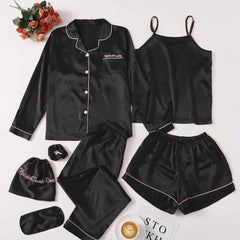 Imported All-In-One Complete 7-Pcs Silk Nightsuit. Imported All-In-One Complete 7-Pcs Silk Nightsuit.