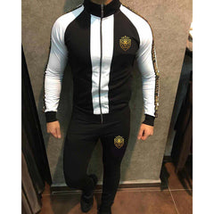 Lion Printed Patch-Work Jacket Style 2-Pcs Winter Tracksuit. D-22 Lion Printed Patch-Work Jacket Style 2-Pcs Winter Tracksuit. D-22
