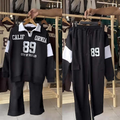 Cali-89 Collar Cargo Style 2-Pcs Winter Tracksuit For Her. WWTS-45 Cali-89 Collar Cargo Style 2-Pcs Winter Tracksuit For Her. WWTS-45