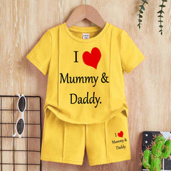 I Love D+M Kids Pintex Style 2-Pcs Summer Suit. (HTS+SH) I Love D+M Kids Pintex Style 2-Pcs Summer Suit. (HTS+SH)