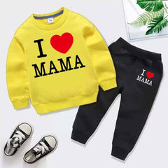 I Love MAMA Kids Sweat Style 2-Pcs Winter Tracksuit I Love MAMA Kids Sweat Style 2-Pcs Winter Tracksuit
