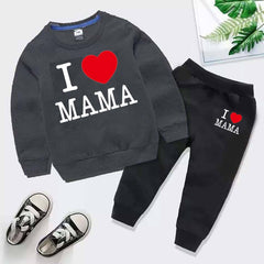 I Love MAMA Kids Sweat Style 2-Pcs Winter Tracksuit I Love MAMA Kids Sweat Style 2-Pcs Winter Tracksuit