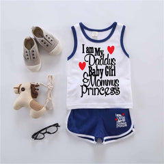 I Love DBG & MP Kids Sando Style 2-Pcs Summer Suit. (SD+SH) I Love DBG & MP Kids Sando Style 2-Pcs Summer Suit. (SD+SH)