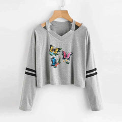 Bundle Of 3 H-Grey Short Length V-Neck Full-Sleeve Printed Tee. D5 Bundle Of 3 H-Grey Short Length V-Neck Full-Sleeve Printed Tee. D5