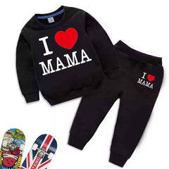 I Love MAMA Kids Sweat Style 2-Pcs Winter Tracksuit I Love MAMA Kids Sweat Style 2-Pcs Winter Tracksuit