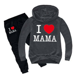 I Love MAMA Kids Hoodie Style 2-Pcs Winter Tracksuit I Love MAMA Kids Hoodie Style 2-Pcs Winter Tracksuit