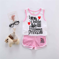 I Love DBG & MP Kids Sando Style 2-Pcs Summer Suit. (SD+SH) I Love DBG & MP Kids Sando Style 2-Pcs Summer Suit. (SD+SH)