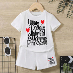I Love DBG & MP Kids Pintex Style 2-Pcs Summer Suit. (HTS+SH) I Love DBG & MP Kids Pintex Style 2-Pcs Summer Suit. (HTS+SH)