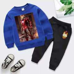 Kids Iron Man Printed Sweat-Shirt Style 2-Pcs Winter Track-Suit. Kids Iron Man Printed Sweat-Shirt Style 2-Pcs Winter Track-Suit.
