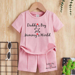 DB & MW Kids Pintex Style 2-Pcs Summer Suit. (HTS+SH) DB & MW Kids Pintex Style 2-Pcs Summer Suit. (HTS+SH)