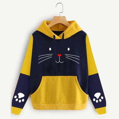 2-Tone Style Printed Winter Hoodie For Her. 2-Tone Style Printed Winter Hoodie For Her.