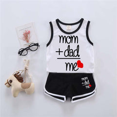 M+D=Me Kids Sando Style 2-Pcs Summer Suit. (SD+SH) M+D=Me Kids Sando Style 2-Pcs Summer Suit. (SD+SH)