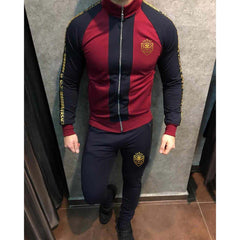 Lion Printed Patch-Work Jacket Style 2-Pcs Winter Tracksuit. D-22 Lion Printed Patch-Work Jacket Style 2-Pcs Winter Tracksuit. D-22