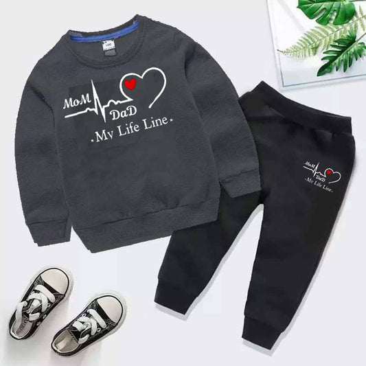 MD Life-Line Kids Sweat Style 2-Pcs Winter Tracksuit. Clearance Sale