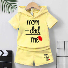 M+D=Me Kids Hooded Style 2-Pcs Summer Suit. (HOTS+SH) M+D=Me Kids Hooded Style 2-Pcs Summer Suit. (HOTS+SH)