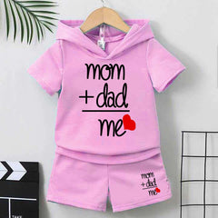 M+D=Me Kids Hooded Style 2-Pcs Summer Suit. (HOTS+SH) M+D=Me Kids Hooded Style 2-Pcs Summer Suit. (HOTS+SH)