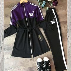 Butter-Fly Printed Dori Style Winter Tracksuit. Butter-Fly Printed Dori Style Winter Tracksuit.