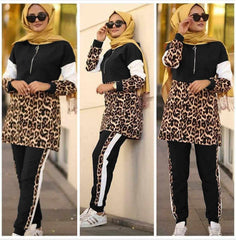 Cheetah Style Turkish 2-Pcs Winter Tracksuit. Cheetah Style Turkish 2-Pcs Winter Tracksuit.