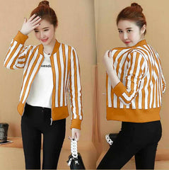 Korean Stripe Style Winter Zipper Jacket. Korean Stripe Style Winter Zipper Jacket.