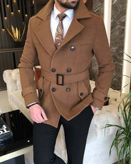 KingsMen Belt Style Casual Winter Fleece Coat. MWJ-409 KingsMen Belt Style Casual Winter Fleece Coat. MWJ-409