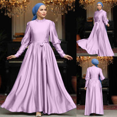Turkish Satin Esra Heavy-Flair Long-Length Maxi. Turkish Satin Esra Heavy-Flair Long-Length Maxi.