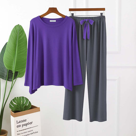 Contrast-Style 2-Pcs Lounge And Night Wear Suit. WLW-12