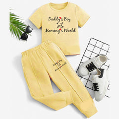 DB & MW Kids Trouser Pintex Style 2-Pcs Summer Suit. (HTS+TR) DB & MW Kids Trouser Pintex Style 2-Pcs Summer Suit. (HTS+TR)