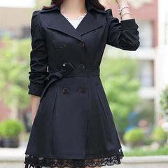 Lace Style Korean Trench Coat For Winter's. Lace Style Korean Trench Coat For Winter's.