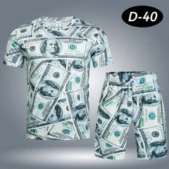 Premium Quality 2-Pcs 3D Printed Summer Suit. Premium Quality 2-Pcs 3D Printed Summer Suit.