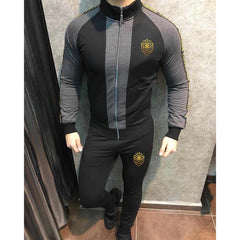 Lion Printed Patch-Work Jacket Style 2-Pcs Winter Tracksuit. D-22 Lion Printed Patch-Work Jacket Style 2-Pcs Winter Tracksuit. D-22