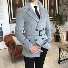 KingsMen Belt Style Casual Winter Fleece Coat. MWJ-409 KingsMen Belt Style Casual Winter Fleece Coat. MWJ-409