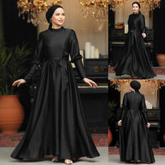 Turkish Satin Esra Heavy-Flair Long-Length Maxi. Turkish Satin Esra Heavy-Flair Long-Length Maxi.