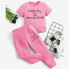 DB & MW Kids Trouser Pintex Style 2-Pcs Summer Suit. (HTS+TR) DB & MW Kids Trouser Pintex Style 2-Pcs Summer Suit. (HTS+TR)