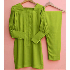 Loops Style Casual 2-Pcs Stiched Suit For Summer's. Loops Style Casual 2-Pcs Stiched Suit For Summer's.