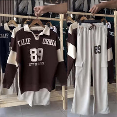 Cali-89 Collar Cargo Style 2-Pcs Winter Tracksuit For Her. WWTS-45 Cali-89 Collar Cargo Style 2-Pcs Winter Tracksuit For Her. WWTS-45