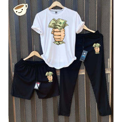 White Dollar Capture Bundle Of 3 Dry-Fit Premium Quality Summer Suit. White Dollar Capture Bundle Of 3 Dry-Fit Premium Quality Summer Suit.