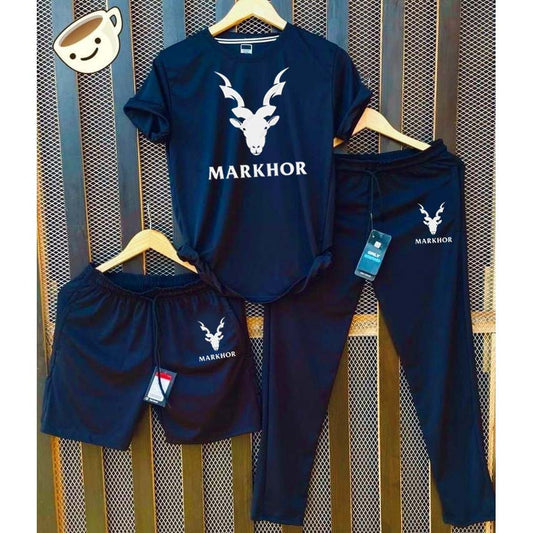 Blue Markhor Bundle Of 3 Dry-Fit Premium Quality Summer Suit.