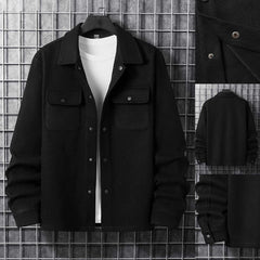 Double Pocket Collar Style Casual Fleece Winter Button Jacket MWJ-01-V2 Double Pocket Collar Style Casual Fleece Winter Button Jacket MWJ-01-V2