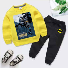 Kids Batman Printed Sweat-Shirt Style 2-Pcs Winter Track-Suit. Kids Batman Printed Sweat-Shirt Style 2-Pcs Winter Track-Suit.